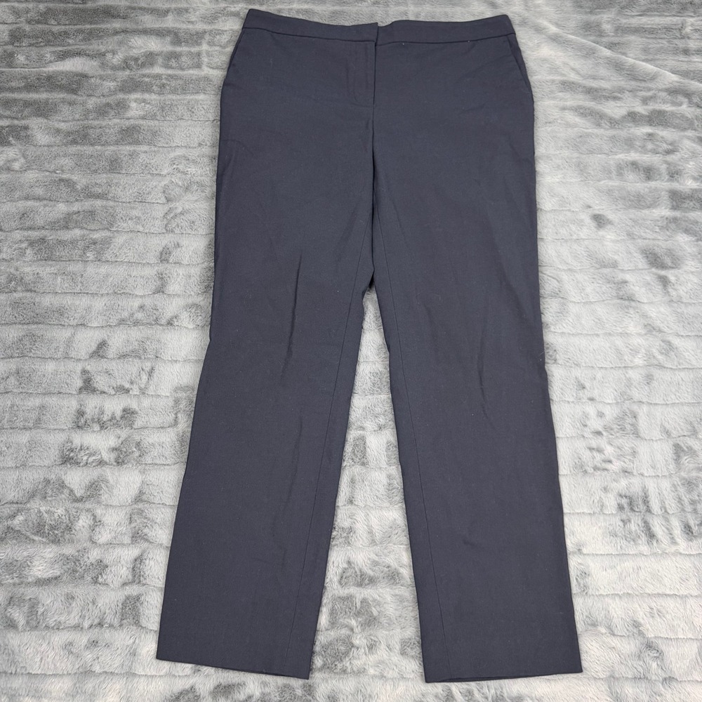 Ann Taylor Devin Fit Navy Blue Straight Leg Dress Pants Womens 6 Professional